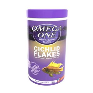 omega one cichlid flakes, 5.3 oz