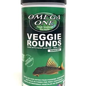 Omega One Veggie Rounds, 14mm Rounds, Sinking, 8 Oz Container