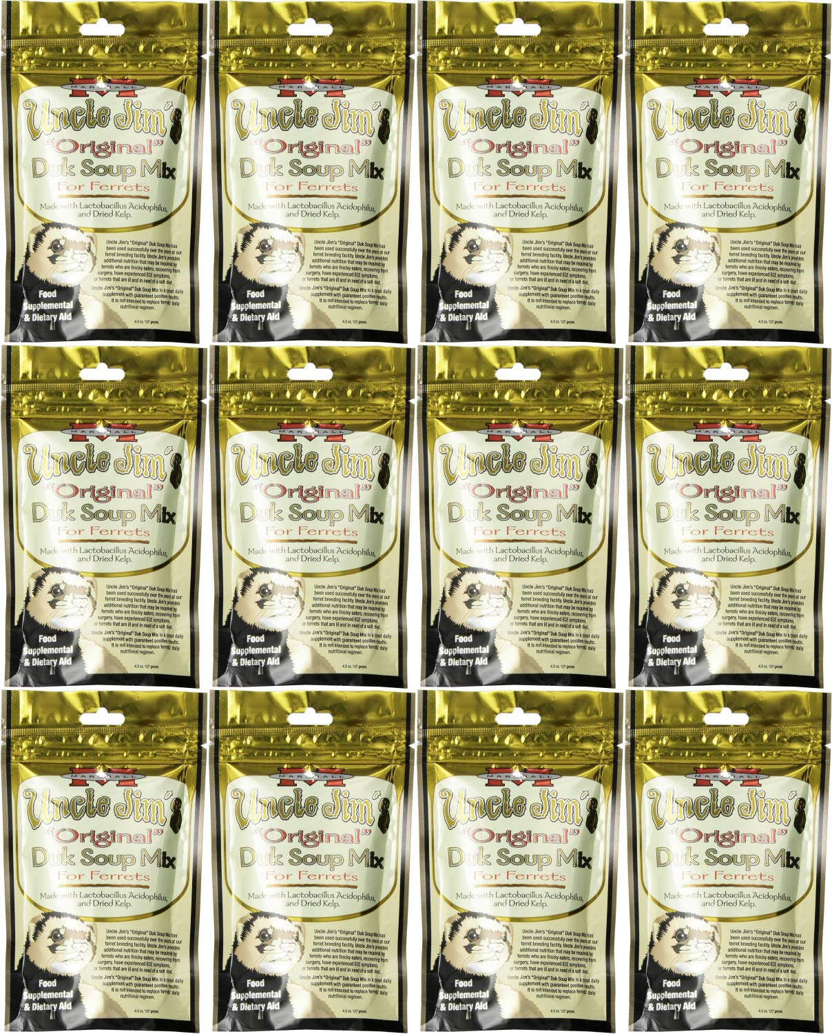 Marshall Uncle Jim's Original Duk Soup Mix for Ferrets 4.5oz. (Pack of 12)