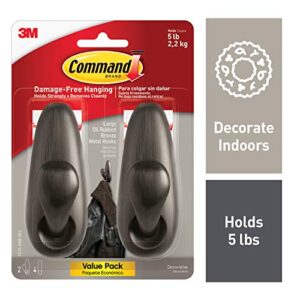 command fc13-orb large forever classic hook with 1 hook 2 large strips, pack of 5