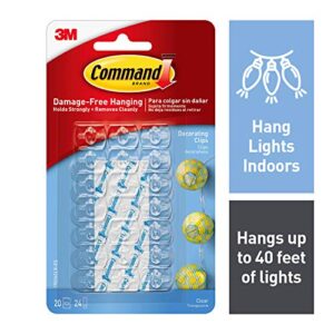 Command 17026CLR B007RKFCFY Decorative Replacement Strip, Mini, 1/2 Lb, Rubber Resin Adhesive, Paper Liner, 120 Clips, Clear, Count