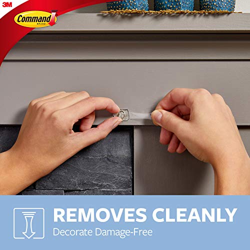 Command 17026CLR-VP, Clear, 40, 4-Pack, Decorage Damage-Free Decorative Replacement Strip, Mini, 1/2 Lb, Rubber Resin Adhesive, Paper Liner, 160 Clips, Count