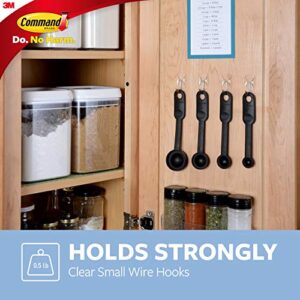 Command Wire Hooks, Small, Clear, 3-Hook, 6-Pack (18 Hooks Total)