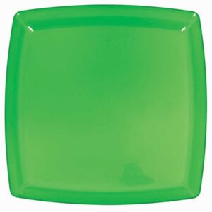 green plastic square tray party accessory