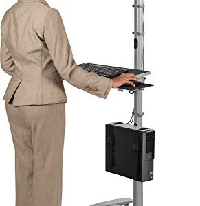 Balt 27614 Beta Sit Stand Mobile Workstation Cart, 67" H x 32" W x 33" D