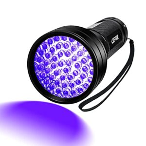 uv flashlight black light, loftek 51 led 395 nm blacklight flashlite pet urine detector for dog urine, dry stains, bed bug, scorpion, matching with pet odor eliminator