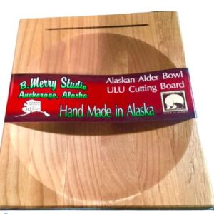 Alaska Ulu Alder Wood Chopping Bowlboard Top Slot