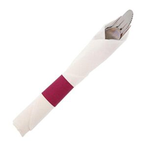 Royal Burgundy Napkin Bands with Self-Sealing Glue and Bond Paper Construction, Package of 2,500