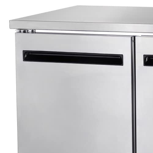 Arctic Air AUC48R 48" Undercounter Worktop Refrigerator - 12 Cubic Feet, 2 Section, 2 Doors, Stainless Steel, 115v