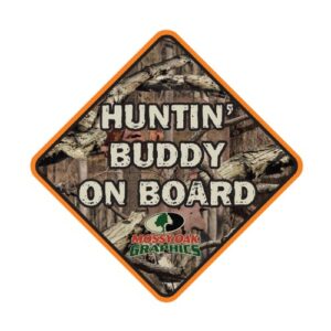 mossy oak graphics hunter on board decal, easy to install, no-fade, cast vinyl, buddy 13018-bi