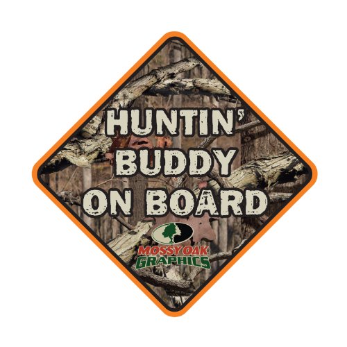 Mossy Oak Graphics Hunter on Board Decal, Easy to Install, No-Fade, Cast Vinyl, Buddy 13018-BI