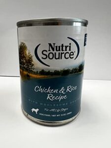 nutri source tuffy's pet food 131300 tuffy nutrisource 12-pack chicken and rice canned food for dogs, 13-ounce