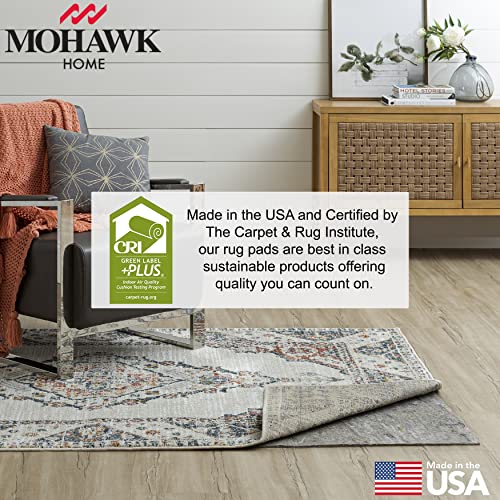 Mohawk Home Dual Surface Rug Pad Utility Solid Grey Rug Pad, 1/4" Thick (3' x 8')