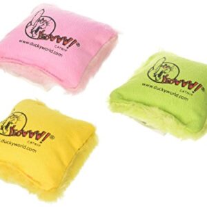 Speciality Pack Containing 3 Yeowww! 100% Organic Catnip Pillows (Contains a Pink, Yellow and Green Pillow)