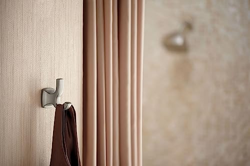 Moen YB5103BN Voss Collection Double Robe Hook, 6.30 x 3.66 x 3.03 inches, Nickel