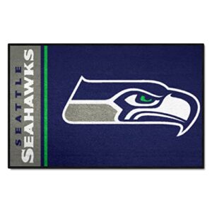 fanmats 8247 seattle seahawks starter mat accent rug - 19in. x 30in. | sports fan home decor rug and tailgating mat uniform design