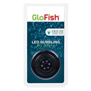 glofish blue led bubbler, aquarium lights with air stone for fish tanks 2.6-inch x 4-inch x 0.5-inch