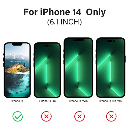 通用 IP68 Waterproof Dustproof Shockproof Drop Proof Case for iPhone 14 6.1 Inch, with Built-in Screen Protector, Rugged Heavy Duty Full Body Underwater Protective Cover Case for iPhone 14 (Black)