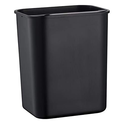 Wesco Single Boy-German Designed-Step Trash Can, Powder Coated Steel, 3.4 Gallon / 13 L, White, Black