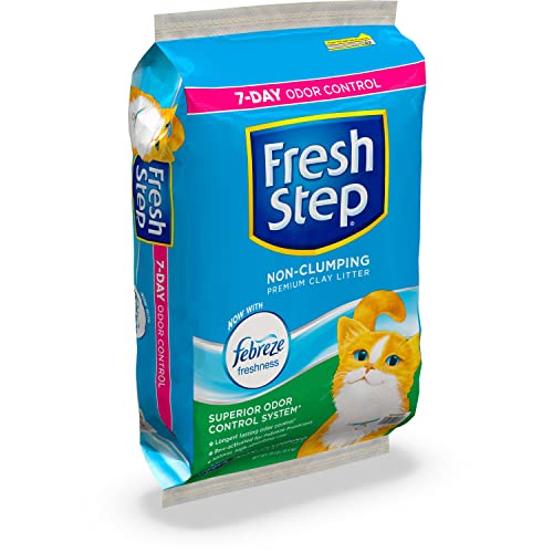 Fresh Step Non-Clumping Premium Cat Litter with Febreze Freshness, Scented - 35 Pounds (Package May Vary)