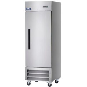 arctic air af23 26 3/4" one section single solid door reach-in freezer, 23 cubic feet, stainless steel, nsf