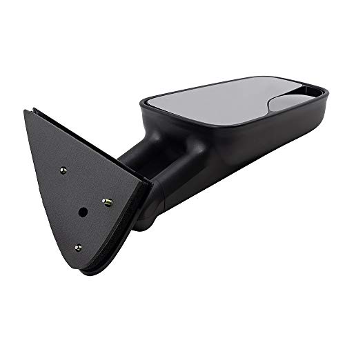 AutoandArt Replacement Passenger Manual Telescopic Tow Mirror with Spotter Glass Compatible with 1999-2007 Silverado Sierra Pickup Truck