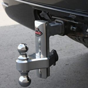 Trimax TRZ6AL 6" Premium Aluminum Adjustable Hitch with Dual Hitch Ball and T5 Receiver Lock