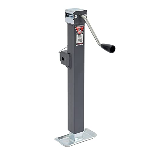 Bulldog 195362- SWL 195 DTSXFQ Square Tube Trailer Jack w/P&C, 15" Travel, Square Mount