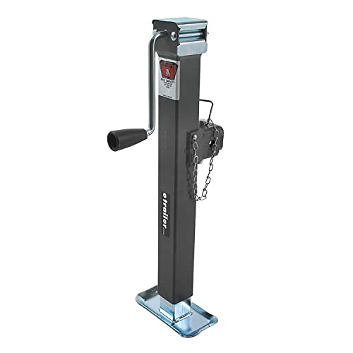 Bulldog 195362- SWL 195 DTSXFQ Square Tube Trailer Jack w/P&C, 15" Travel, Square Mount