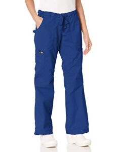 koi women's lindsey ultra comfortable cargo style scrub pants, galaxy, medium