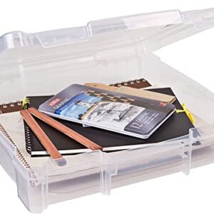 ArtBin 6912AB Essentials One-Compartment 12" x 12" Box, Art & Craft Organizer, [1] Plastic Storage Case, Clear