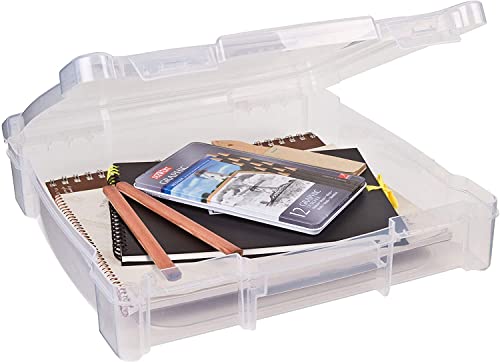 ArtBin 6912AB Essentials One-Compartment 12" x 12" Box, Art & Craft Organizer, [1] Plastic Storage Case, Clear