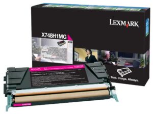 lexmark x748h1mg x748 toner cartridge (magenta) in retail packaging