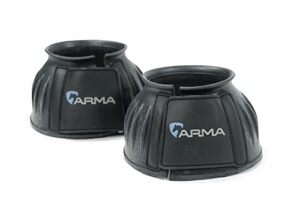 shires arma over reach horse bell boots (black, x-full)