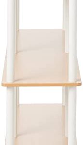 Furinno 99130BE/WH 3-Tier Double Size Storage Display Rack, Beech/White