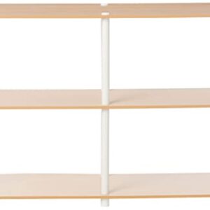 Furinno 99130BE/WH 3-Tier Double Size Storage Display Rack, Beech/White