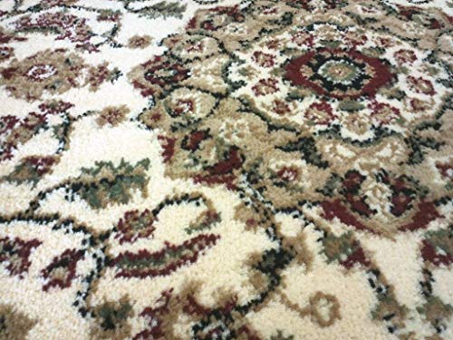 Bellagio Traditional Area Rug Runner 32 in. X 15 Ft. 10 in. Beige 401