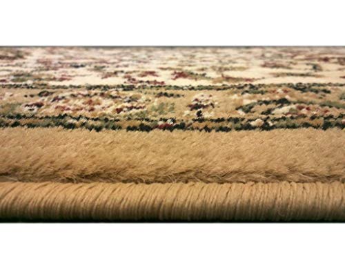 Bellagio Traditional Area Rug Runner 32 in. X 15 Ft. 10 in. Beige 401