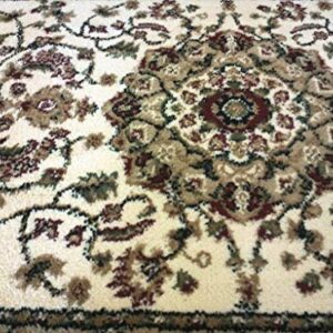 Bellagio Traditional Area Rug Runner 32 in. X 15 Ft. 10 in. Beige 401