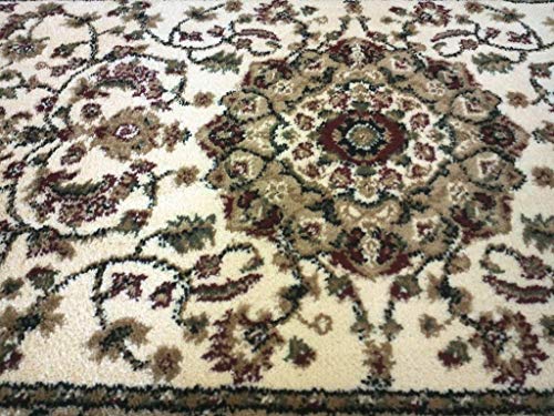 Bellagio Traditional Area Rug Runner 32 in. X 15 Ft. 10 in. Beige 401