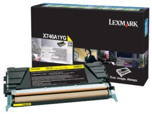 lexmark x746a1yg x746 x748 toner cartridge (yellow) in retail packaging