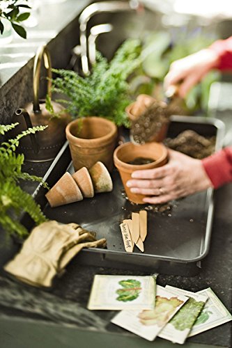 Gardeners Supply Company Entrance Boot Tray | Multi-Purpose All Weather Waterproof Indoor and Outdoor Shoes Mat Made with 100% Durable Recycled Plastic | 22-5/8"L x 15-1/2"W and 2" Deep, Black - Small