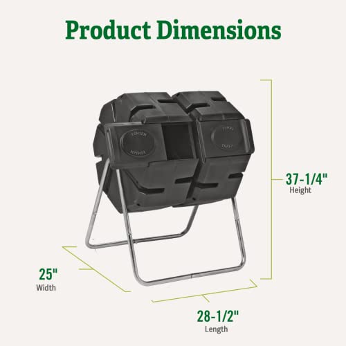 Dual Batch Compost Tumbler 100% Recycled Plastic Outdoor Compost Bin