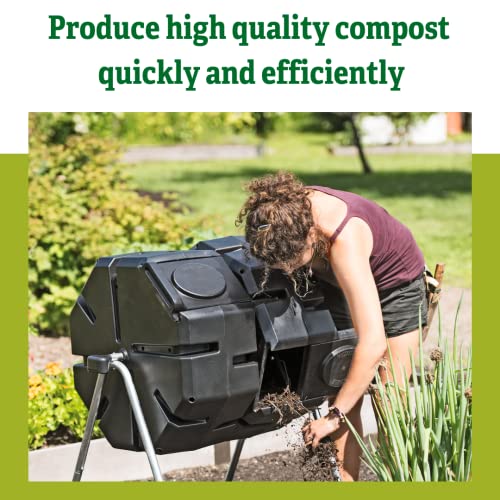 Dual Batch Compost Tumbler 100% Recycled Plastic Outdoor Compost Bin