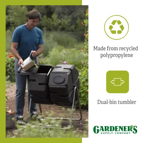 Dual Batch Compost Tumbler 100% Recycled Plastic Outdoor Compost Bin