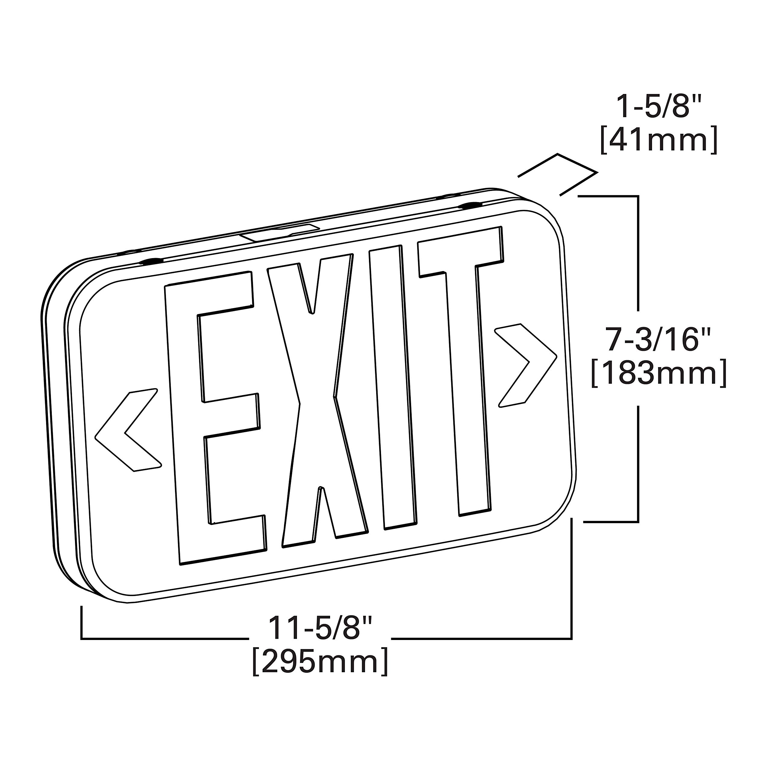 All Pro APX6R, AC Only, White Housing, LED Exit, Red Letters