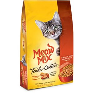 meow mix tender centers, 3-pound (pack of 3), salmon & chicken