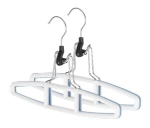 whitmor sure-grip hanger collection slack hangers, set of 2 white
