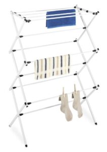 whitmor folding drying rack, white