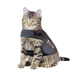 ThunderShirt Classic Cat Anxiety Jacket, Solid Gray, Small